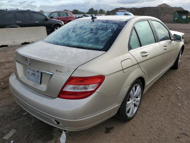 WDDGF8BB2AF453311 - 2010 MERCEDES-BENZ C300 4 MAT BEIGE photo 4