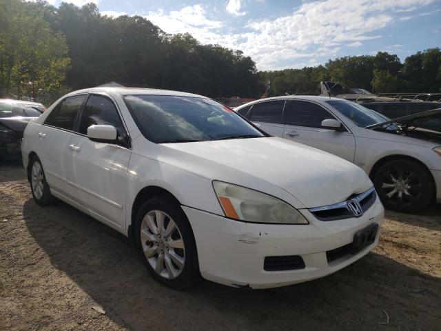 1HGCM66567A082877 - 2007 HONDA ACCORD EX WHITE photo 1