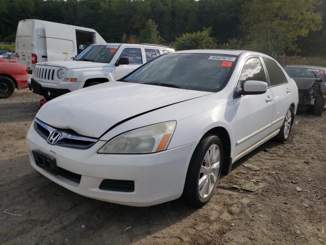 1HGCM66567A082877 - 2007 HONDA ACCORD EX WHITE photo 2