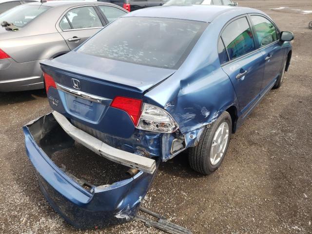 2HGFA16469H033568 - 2009 HONDA CIVIC DX-G BLUE photo 4