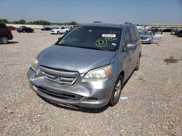 5FNRL38437B049101 - 2007 HONDA ODYSSEY EX TURQUOISE photo 2