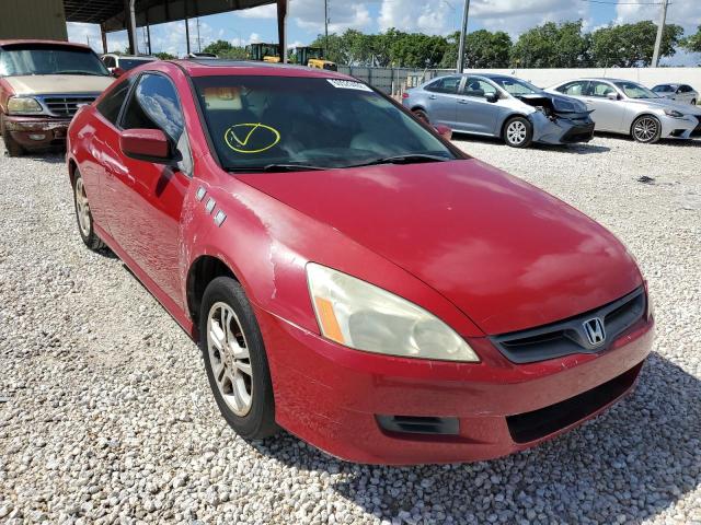 1HGCM726X6A013368 - 2006 HONDA ACCORD EX RED photo 1