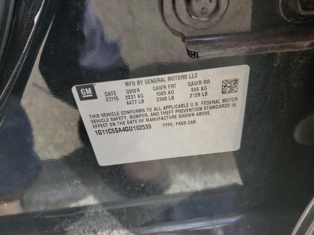 1G11C5SA4GU102539 - 2016 CHEVROLET MALIBU LIM 黑色 照片 10