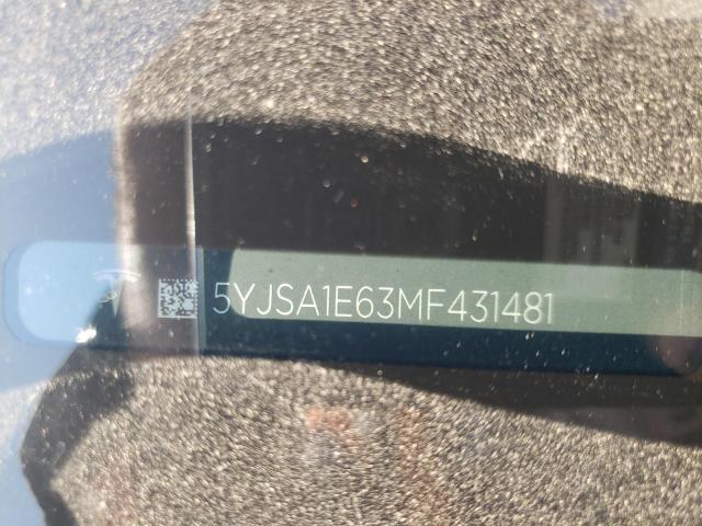 5YJSA1E63MF431481 - 2021 TESLA MODEL S Մոխրագույն լուսանկար 10