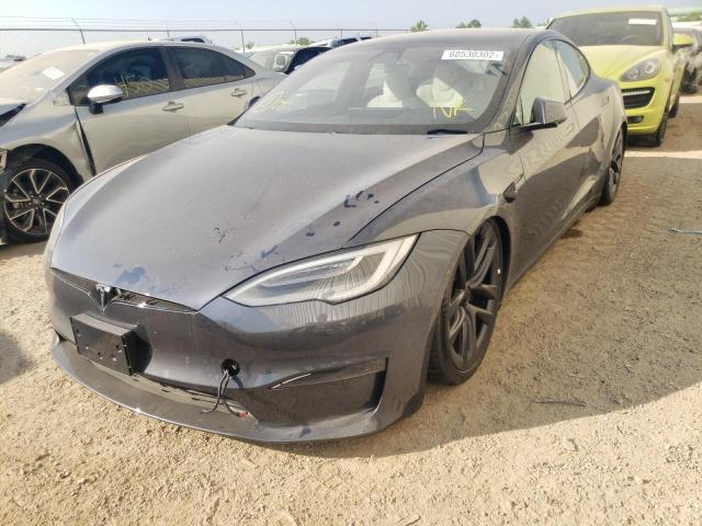 5YJSA1E63MF431481 - 2021 TESLA MODEL S Մոխրագույն լուսանկար 2