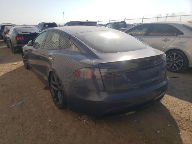 5YJSA1E63MF431481 - 2021 TESLA MODEL S Մոխրագույն լուսանկար 3