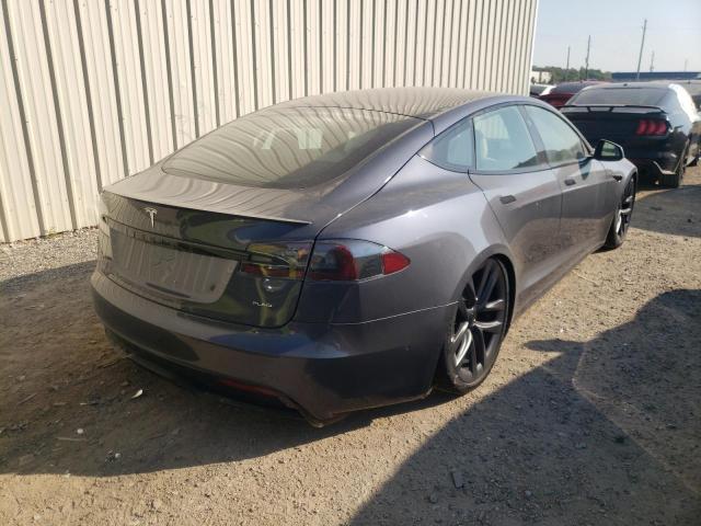 5YJSA1E63MF431481 - 2021 TESLA MODEL S Մոխրագույն լուսանկար 4
