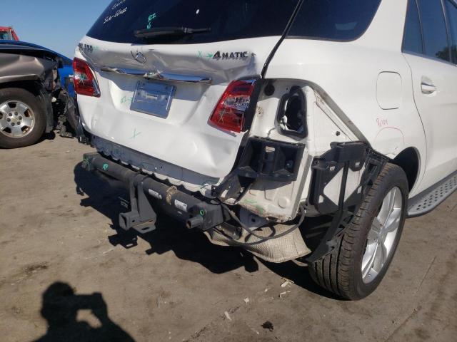 4JGDA5HB9EA427823 - 2014 MERCEDES-BENZ ML 350 4MA WHITE photo 9