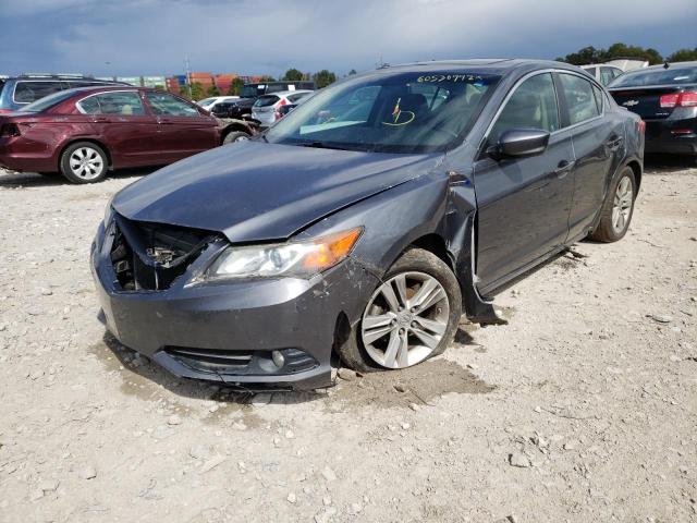 19VDE3F7XDE300708 - 2013 ACURA ILX HYBRID GRAY photo 2