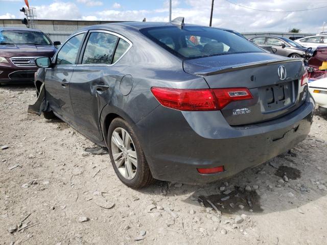 19VDE3F7XDE300708 - 2013 ACURA ILX HYBRID GRAY photo 3