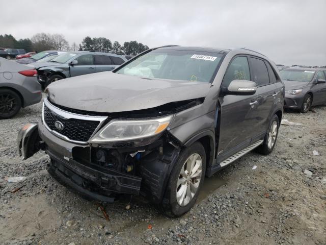 5XYKUDA78EG483190 - 2014 KIA SORENTO EX GRAY photo 2