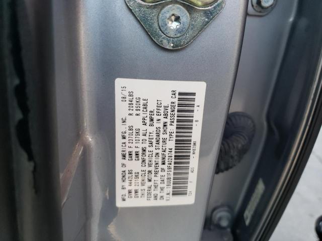 19UUB1F59FA028744 - 2015 ACURA TLX TECH SILVER photo 10