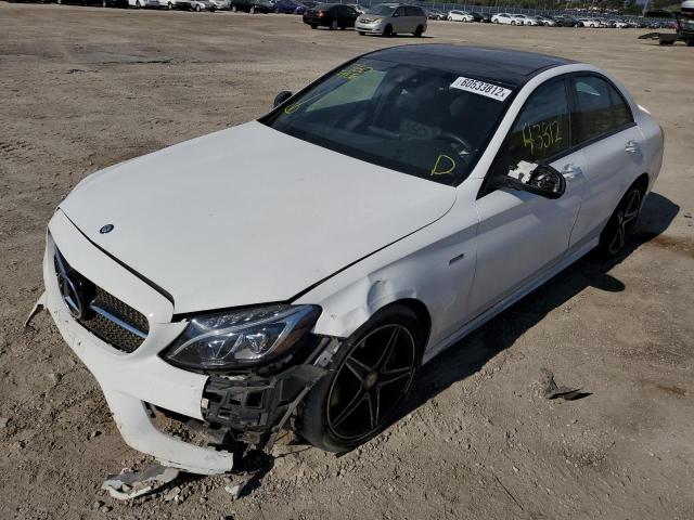 55SWF6EB9GU111890 - 2016 MERCEDES-BENZ C 450 4MAT WHITE photo 2