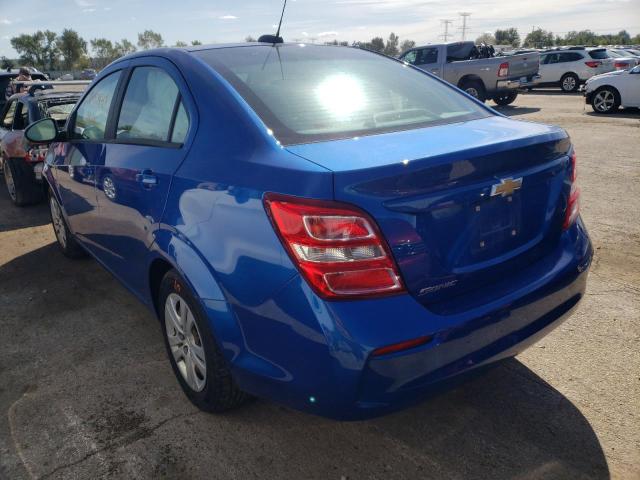 1G1JB5SH9H4133433 - 2017 CHEVROLET SONIC LS BLUE photo 3