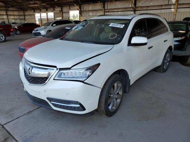 5FRYD4H88EB011134 - 2014 ACURA MDX ADVANC WHITE photo 2