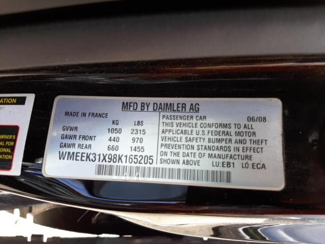 WMEEK31X98K165205 - 2008 SMART FORTWO PAS 黑色 照片 10
