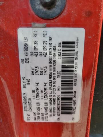 3D7KU28D23G723824 - 2003 DODGE RAM 2500 S Սև լուսանկար 10