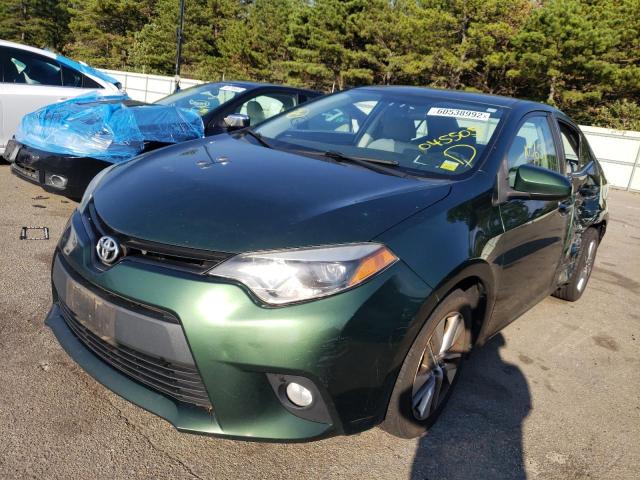 2T1BPRHE3EC045505 - 2014 TOYOTA COROLLA EC GREEN photo 2