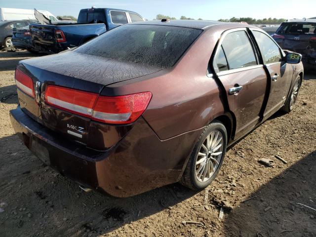 3LNDL2L39CR807501 - 2012 LINCOLN MKZ HYBRID BURGUNDY photo 4