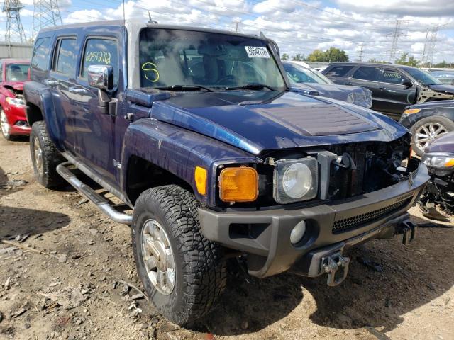 5GTDN13E978195780 - 2007 HUMMER H3 BLUE photo 1
