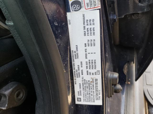 5GTDN13E978195780 - 2007 HUMMER H3 BLUE photo 10