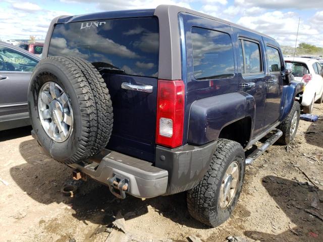 5GTDN13E978195780 - 2007 HUMMER H3 BLUE photo 4