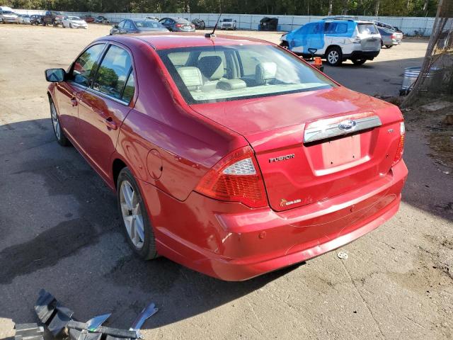 3FAHP0JA6CR301792 - 2012 FORD FUSION SEL RED photo 3