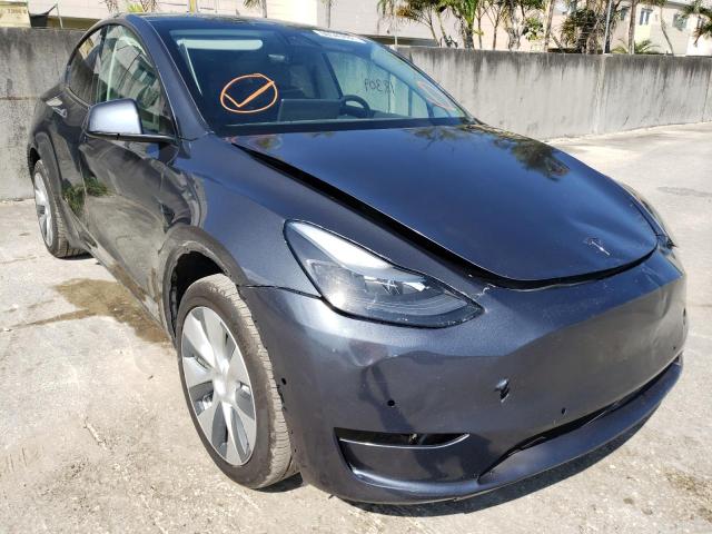 5YJYGDED2MF113926 - 2021 TESLA MODEL Y GRAY photo 1