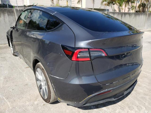 5YJYGDED2MF113926 - 2021 TESLA MODEL Y Серый фото 3