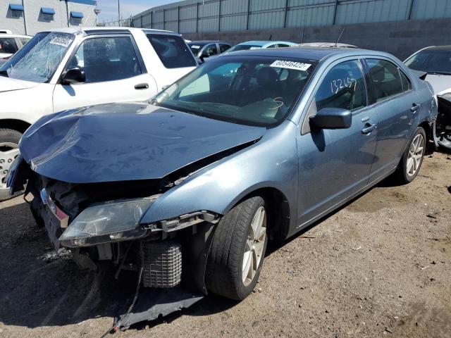 3FAHP0JA7BR221920 - 2011 FORD FUSION SEL BLUE photo 2