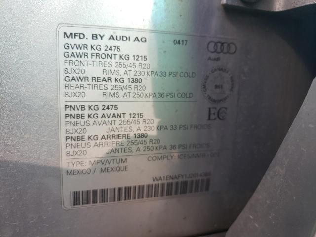 WA1ENAFY1J2014385 - 2018 AUDI Q5 PROGRES 银色 照片 10