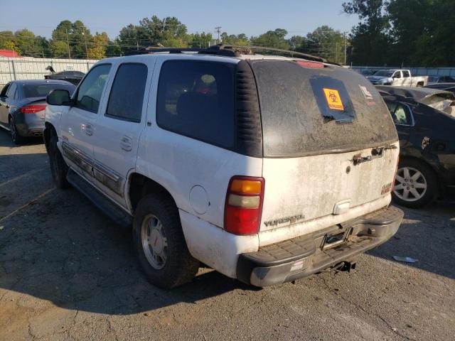 1GKEC13V72R297572 - 2002 GMC YUKON WHITE photo 3