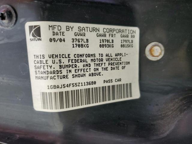 1G8AJ54F55Z113680 - 2005 SATURN ION LEVEL 红色 照片 10