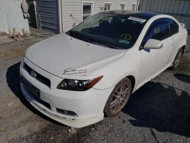 JTKDE167X80223132 - 2008 TOYOTA SCION TC თეთრი ფოტო 2