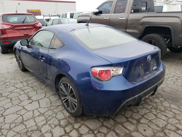 JF1ZNAA15D2734526 - 2013 TOYOTA SCION FR-S BLUE photo 3