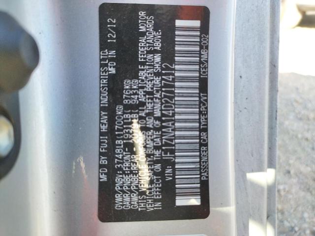 JF1ZNAA14D2717412 - 2013 TOYOTA SCION FR-S SILVER photo 10