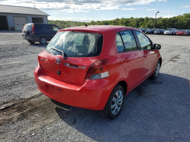 JTDKT4K39B5337982 - 2011 TOYOTA YARIS RED photo 4