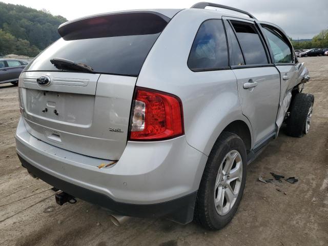 2FMDK3JC5EBA03600 - 2014 FORD EDGE SEL GRAY photo 4