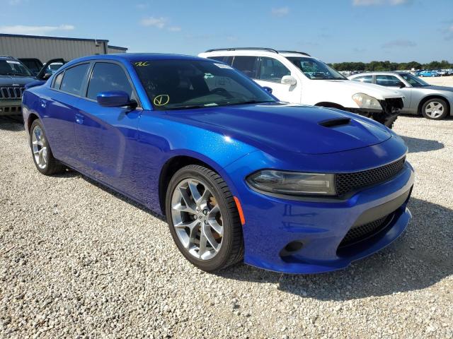 2C3CDXHG8MH625599 - 2021 DODGE CHARGER GT BLUE photo 1