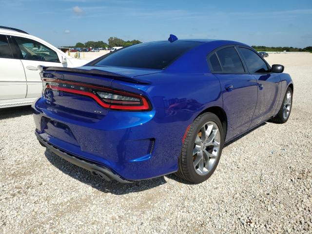 2C3CDXHG8MH625599 - 2021 DODGE CHARGER GT BLUE photo 4