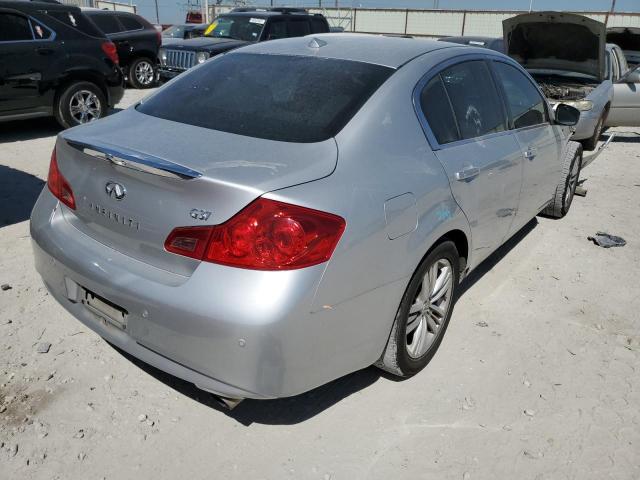 JN1CV6AP0BM302299 - 2011 INFINITI G37 BASE SILVER photo 4