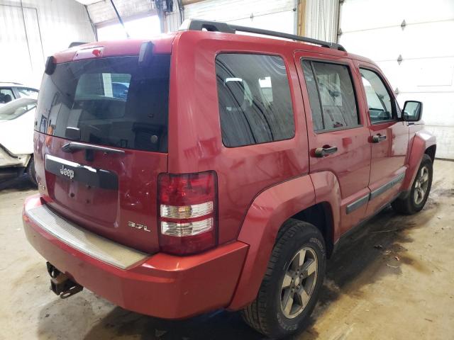 1J8GN28K58W193846 - 2008 JEEP LIBERTY SP RED photo 4