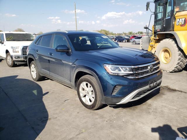 1V2AC2CA2MC200800 - 2021 VOLKSWAGEN ATLAS CROS BLUE photo 1