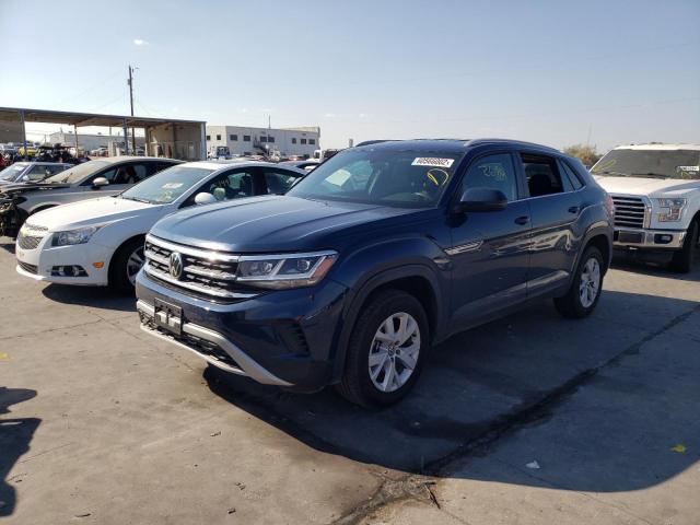 1V2AC2CA2MC200800 - 2021 VOLKSWAGEN ATLAS CROS Синий фото 2