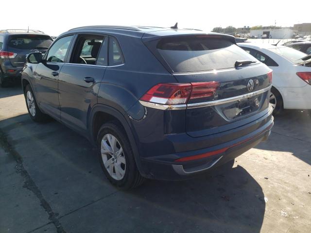 1V2AC2CA2MC200800 - 2021 VOLKSWAGEN ATLAS CROS Синий фото 3