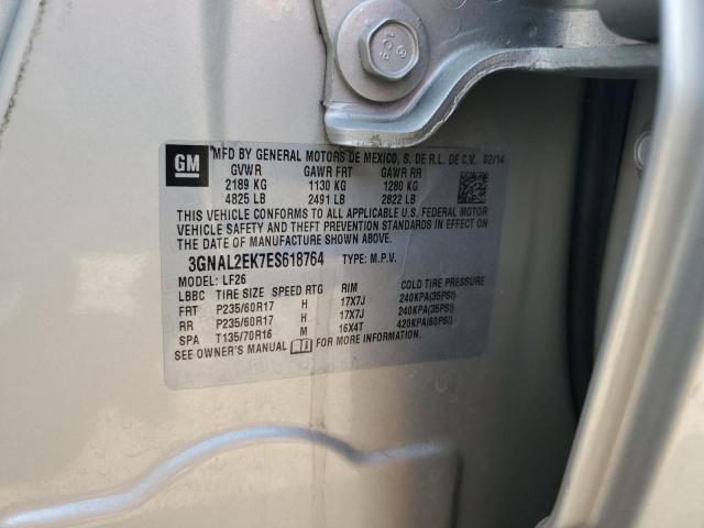 3GNAL2EK7ES618764 - 2014 CHEVROLET CAPTIVA LS 米色 照片 10