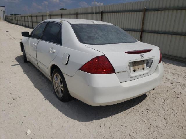 1HGCM56876A134830 - 2006 HONDA ACCORD EX WHITE photo 3