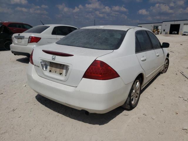 1HGCM56876A134830 - 2006 HONDA ACCORD EX WHITE photo 4