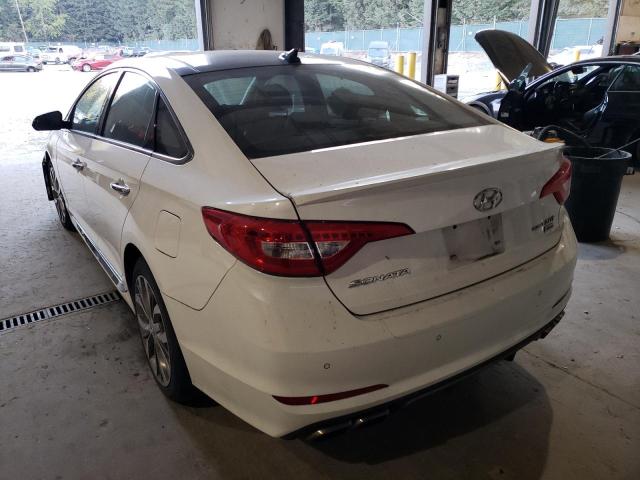 5NPE34AB2FH162017 - 2015 HYUNDAI SONATA SPO WHITE photo 3