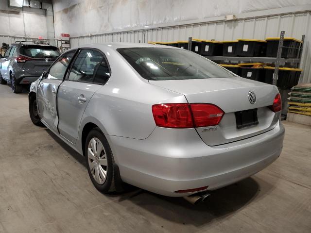 3VW2K7AJ7CM382268 - 2012 VOLKSWAGEN JETTA BASE 银色 照片 3